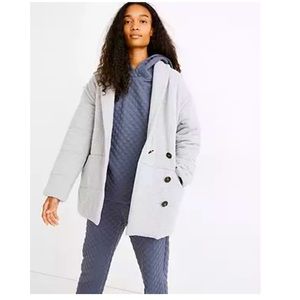 Madewell Grey Sweatshirt Puffer coat